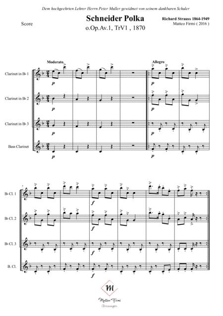 Free Sheet Music Richard Strauss Schnider Polka