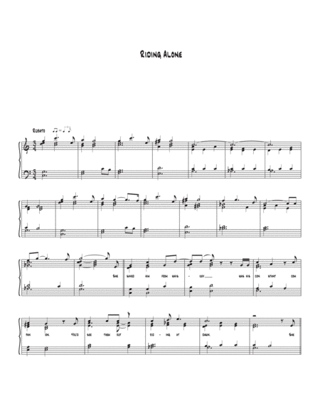 Riding Alone Sheet Music