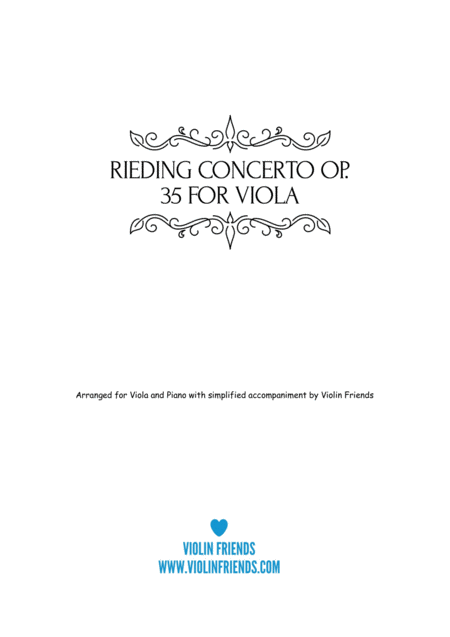 Free Sheet Music Rieding Concerto Op 35 For Viola And Piano