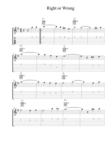Right Or Wrong Sheet Music
