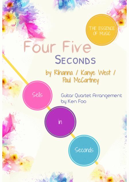 Rihanna K West P Mccartney Four Five Seconds Arr Ken Foo Sheet Music