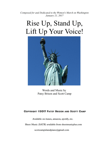 Rise Up Stand Up Lift Up Your Voice Sheet Music