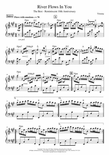 River Flows In You 3 Pages Edition Sheet Music