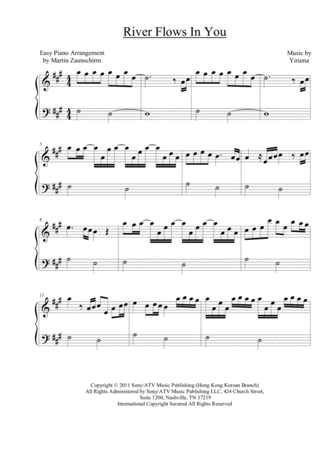 River Flows In You Bellas Lullaby Sheet Music