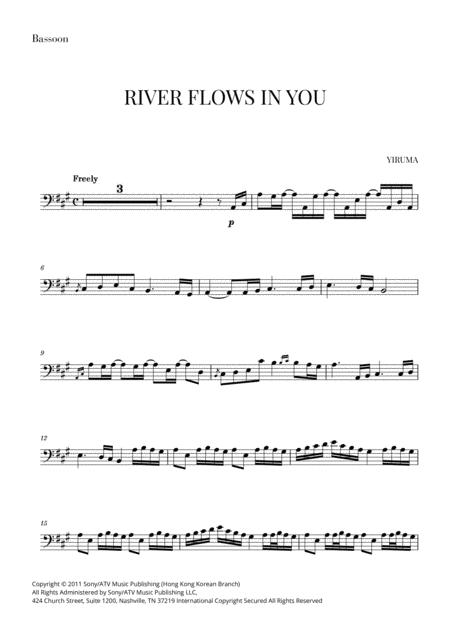 River Flows In You For Bassoon Sheet Music