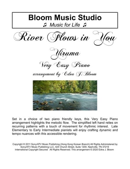 Free Sheet Music River Flows In You Very Easy Flowing Piano