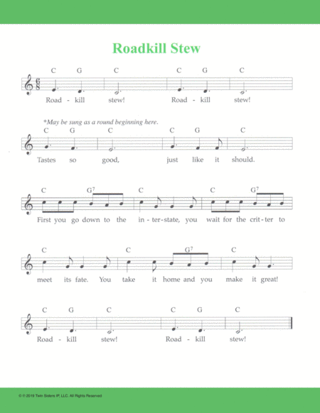 Roadkill Stew Sheet Music