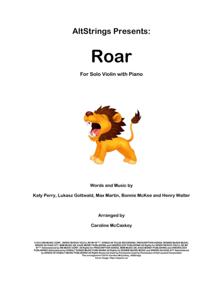 Roar Violin Solo Piano Accompaniment Sheet Music