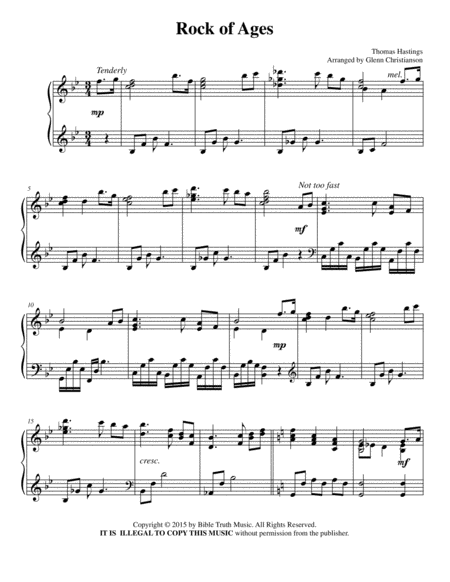 Rock Of Ages Sheet Music