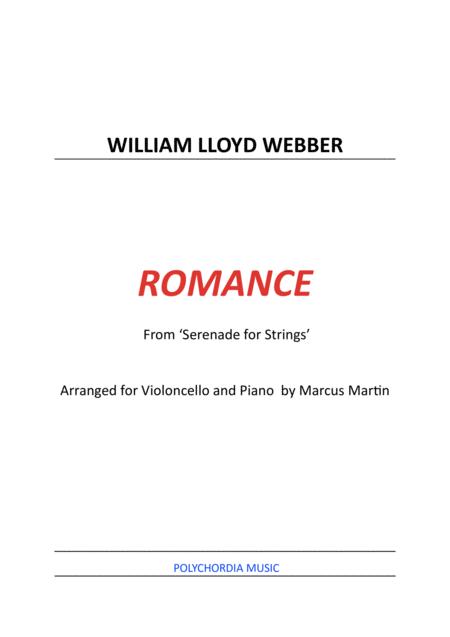 Free Sheet Music Romance From Serenade For Strings Arranged For Cello And Piano