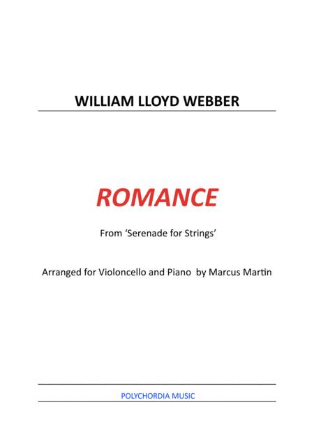 Romance From Serenade For Strings Arranged For Cello And Piano Sheet Music