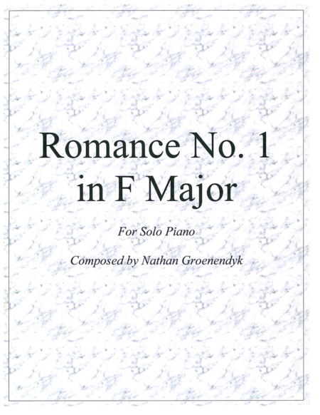 Romance No 1 In F Major Sheet Music