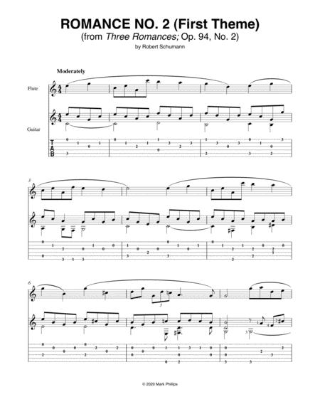 Romance No 2 First Theme Sheet Music