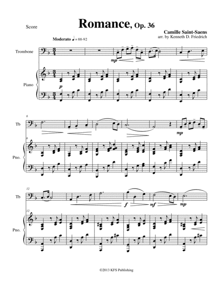 Free Sheet Music Romance Op 36