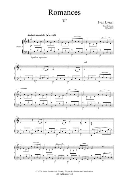 Romances Opus 6 Sheet Music