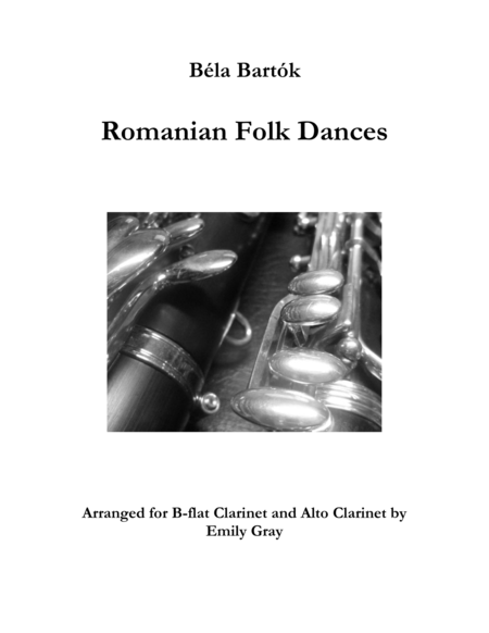 Romanian Folk Dances Clarinet And Alto Clarinet Sheet Music