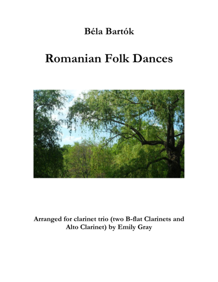 Romanian Folk Dances Clarinet Trio With Alto Clarinet Sheet Music