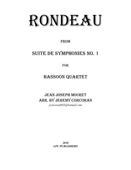 Free Sheet Music Rondeau For Bassoon Quartet