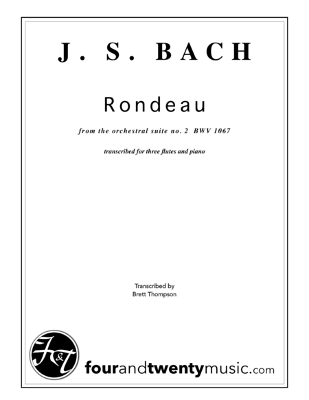 Free Sheet Music Rondeau From Suite No 2 For 3 Flutes And Piano