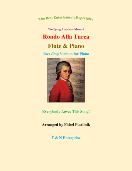 Rondo Alla Turca Piano Background For Flute And Piano Jazz Pop Version Sheet Music