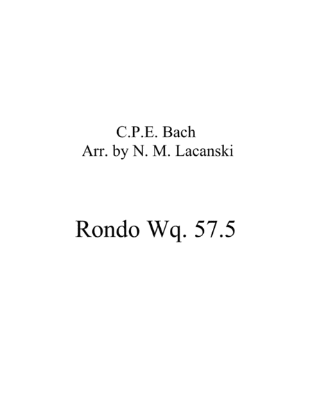 Free Sheet Music Rondo Wq 57 5