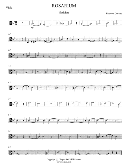 Rosarium Nativitas Sheet Music