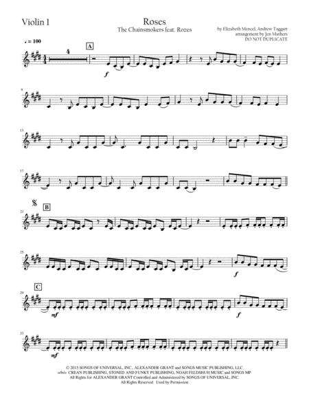 Free Sheet Music Roses String Quartet