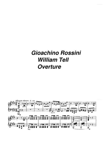 Rossini William Tell Overture Piano Solo Sheet Music