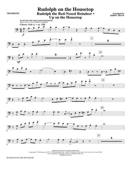 Free Sheet Music Rudolph On The Housetop Trombone