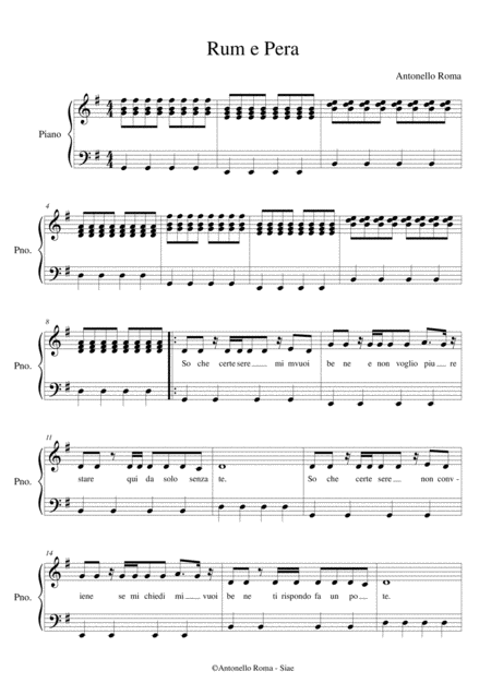 Free Sheet Music Rum E Pera Jocruscotto