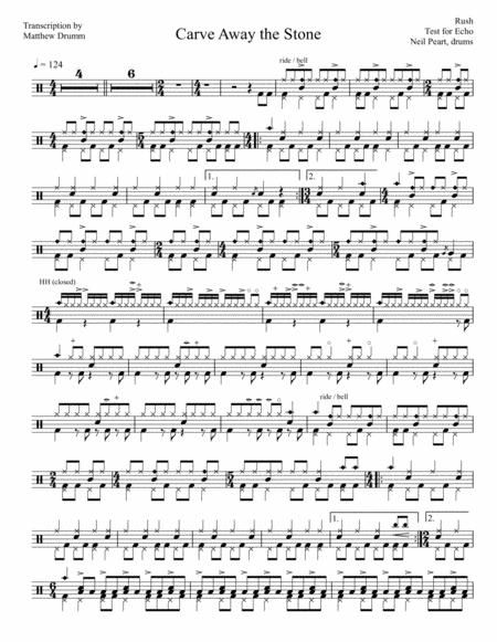 Rush Carve Away The Stone Sheet Music