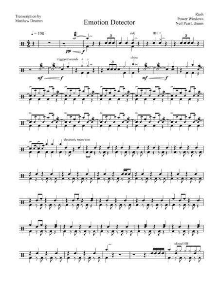 Rush Emotion Detector Sheet Music