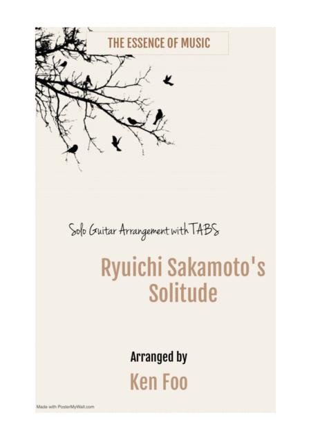 Ryuichi Sakamoto Solitude Arr Ken Foo Sheet Music