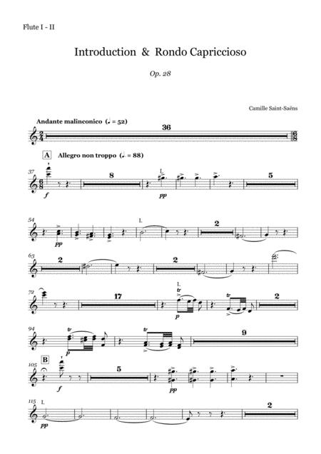 Saint Saens Introduction And Rondo Capriccioso Op 28 Violin And Orchestra Parts Sheet Music