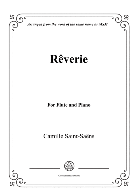 Free Sheet Music Saint Sans Rverie For Flute And Piano