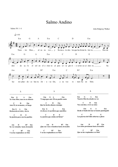 Free Sheet Music Salmo Andino