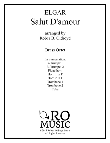 Free Sheet Music Salut D Amore For Brass Octet