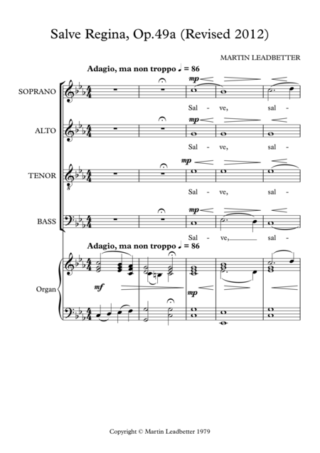 Free Sheet Music Salve Regina Op 49a