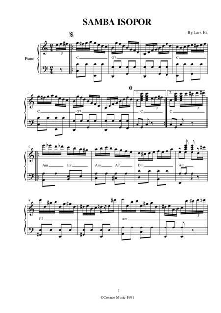 Samba Is O Por Sheet Music