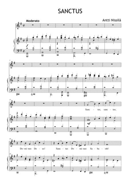 Sanctus For High Voice Sheet Music