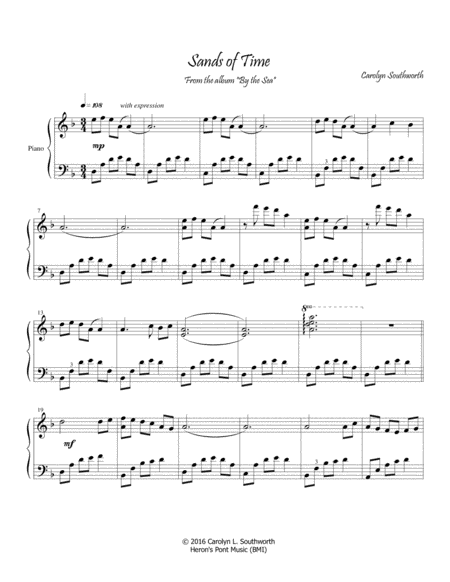 Free Sheet Music Sands Of Time