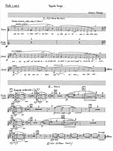 Free Sheet Music Sappho Songs Set Of Orchestral Parts