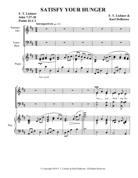 Satisfy Your Hunger Sheet Music