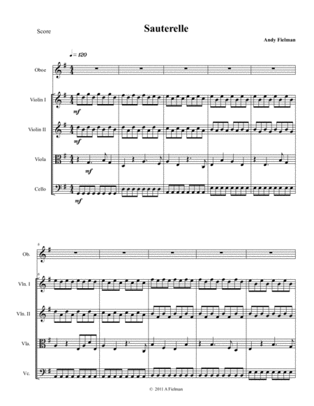 Free Sheet Music Sauterelle