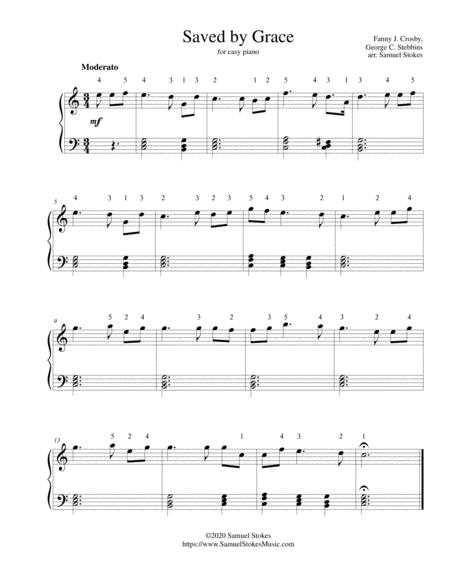 Saved By Grace For Easy Piano Sheet Music