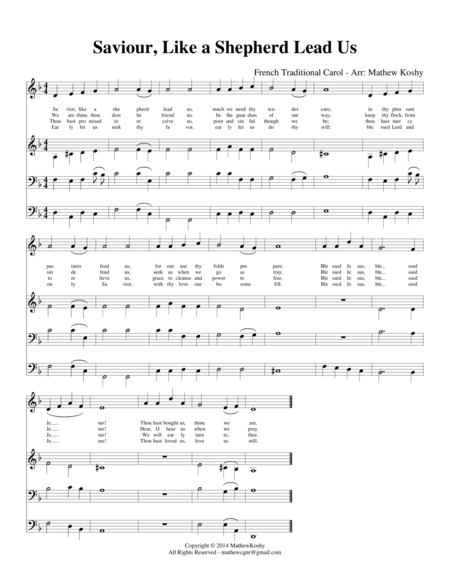 Saviour Like A Shepherd Lead Us Sheet Music