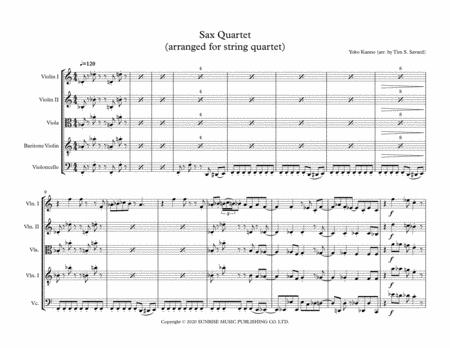 Sax Quartet Arranged For String Quartet Sheet Music