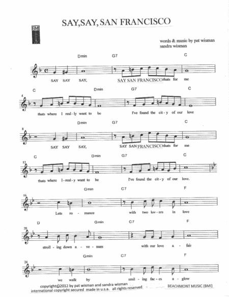 Say Say Sanfrancisco Sheet Music