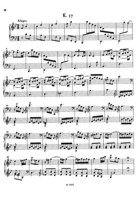 Scarlatti Sonata In Bb Major K57 L S38 Original Version Sheet Music