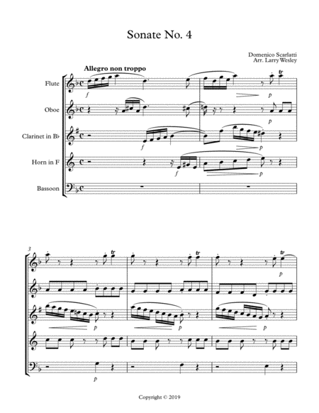 Free Sheet Music Scarlatti Sonate Nos 4 24